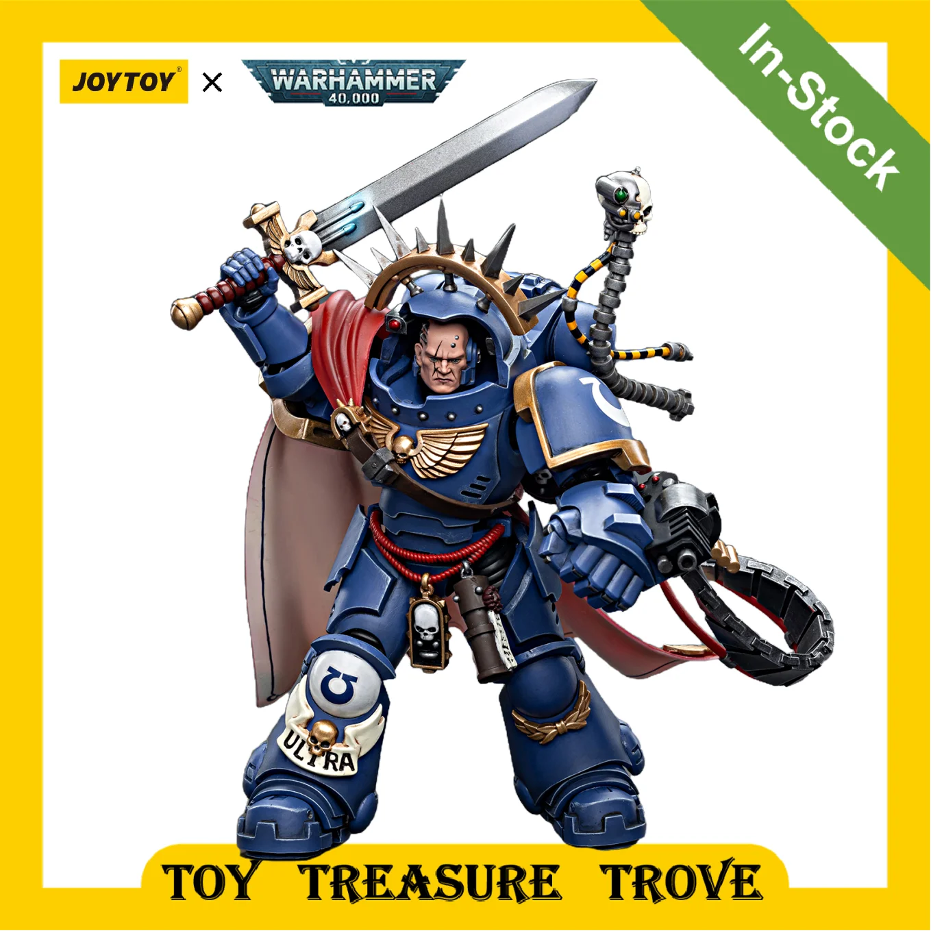 

[IN STOCK] JOYTOY Warhammer 40k 1/18 Action Figure Ultramarines Captain in Gravis Armour Model Toy