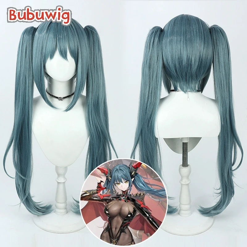 

Bubuwig Synthetic Hair Regensburg Cosplay Wigs Azur Lane Regensburg 80cm Women Long Dark Green Ponytail Cos Wig Heat Resistant