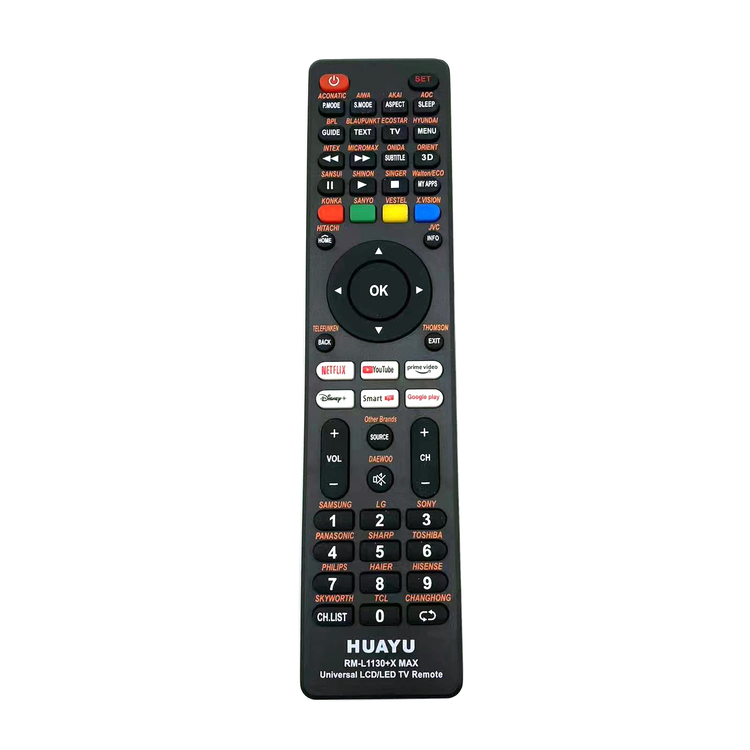 Universal TV Remote Control Replacement for SUPRA SHIVAKI SONIQ SUNSTECH SINGER SNOWA SHOWNICSKYPRIME SATURN