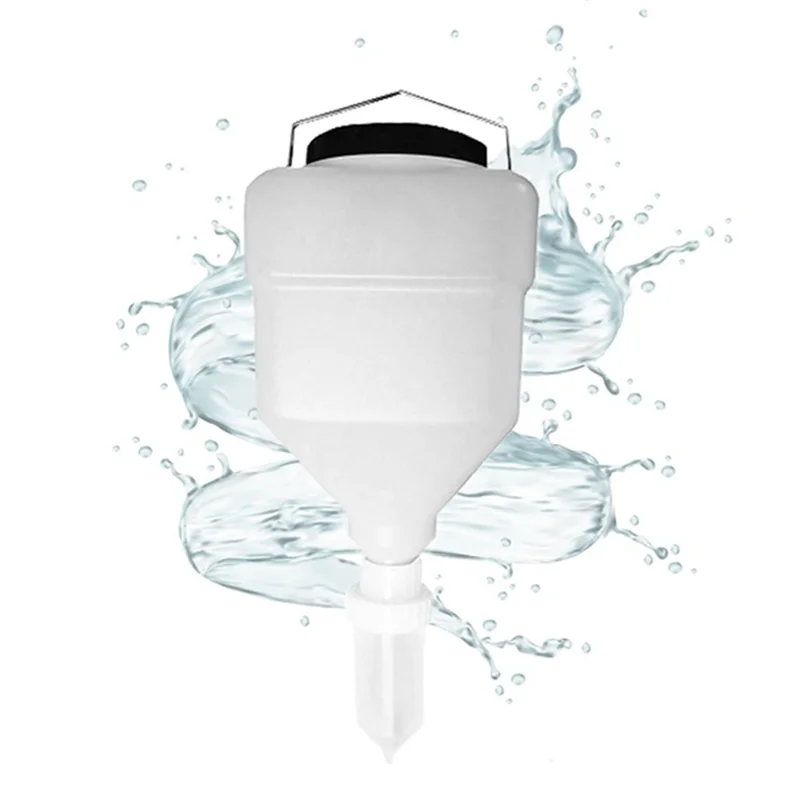 【COUPON!】 Boquillas dispensadoras de salsa de gran diámetro y botella cuadrada de 5,5 L, botella exprimidora, botellas de condimentos colgantes