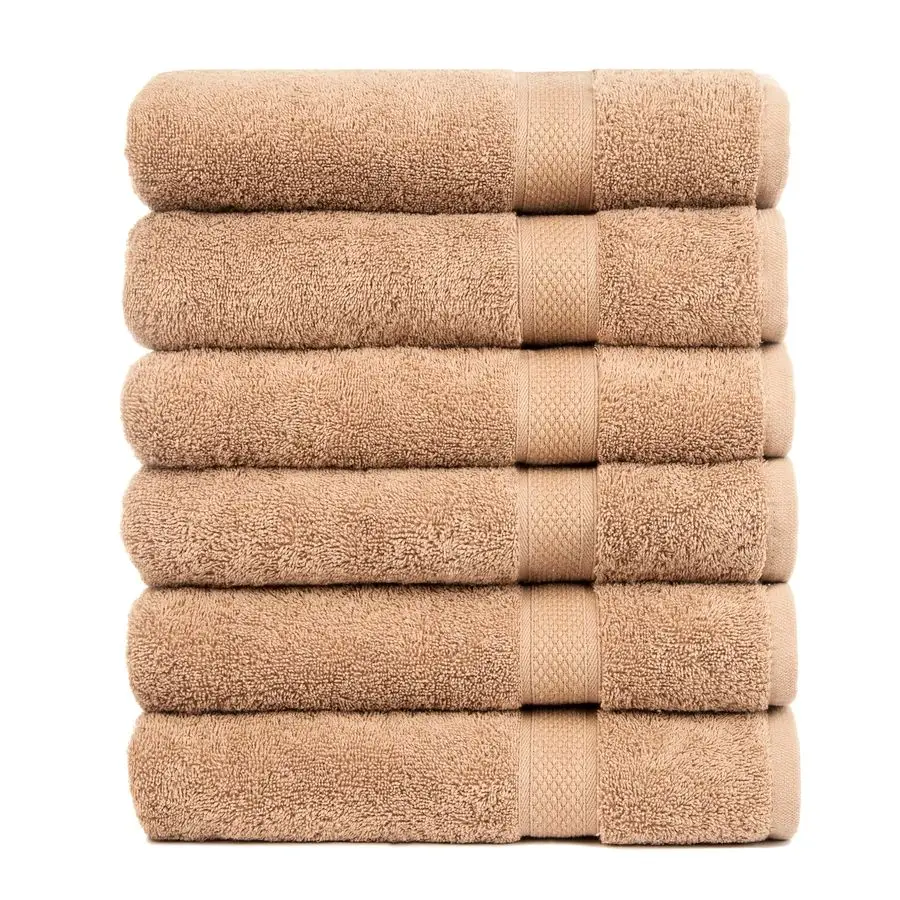 

Home Bath Towels Set of 6 24 x 50 100 Cotton, 515 GSM Lightweight, Soft amp Highly Absorbent Luxury Towels for Bathroom for Gym,