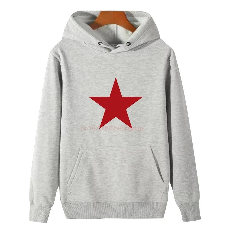 

Red Star Unisex Fashion Graphic Hooded Sweatshirts Winter Thick Sweater Hoodie Cotton Essentials Fleece Hoodie Men's Sportswear