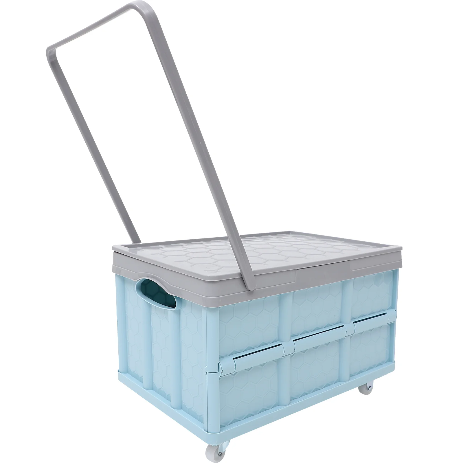 

Storage Bins Camping Trolley Cart with Lids Plastic Crates Truck Folding Collapsible Boxes for Foldable Baby Book