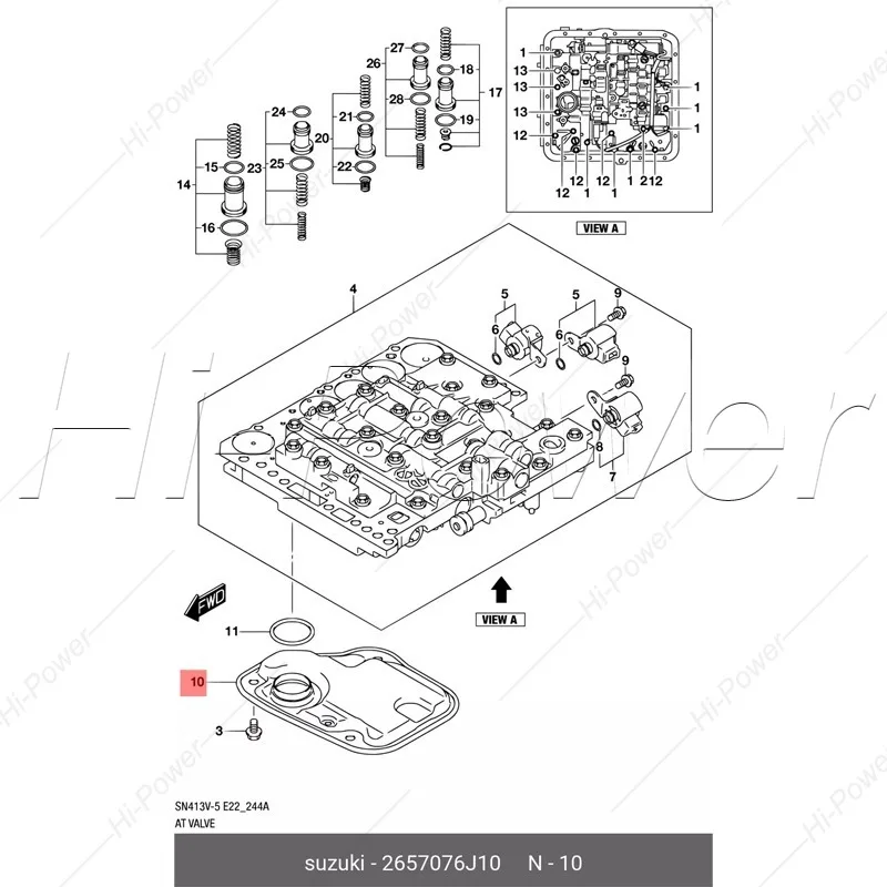 TW-40LS Transmission Oil Pan Gasket Hydraulic Filter for Suzuki Jimny 24784-66H10 26570-76J10 Oil Filter 4
