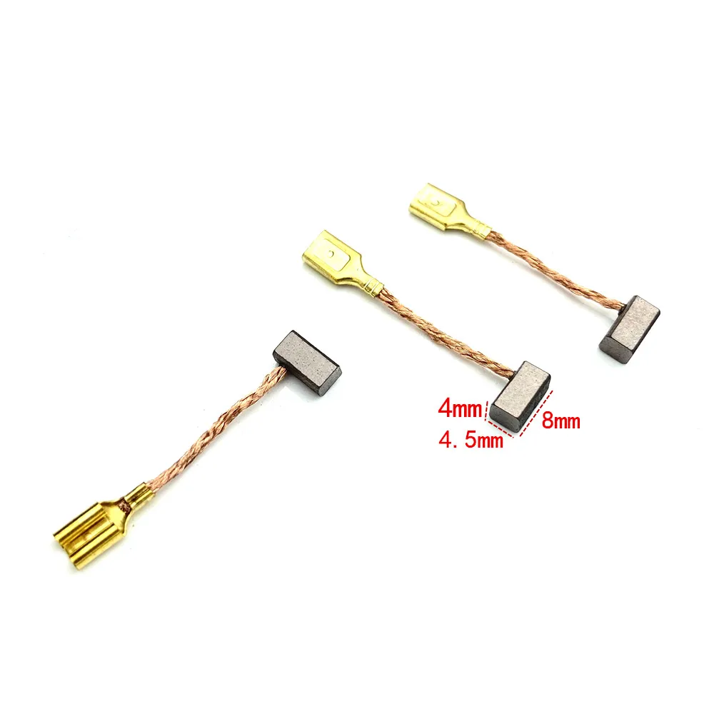 4*4.5*8mm Narrow Side Terminal Motor Carbon Brushes Replacement For Window Regulator Tailgate Wiper Motor
