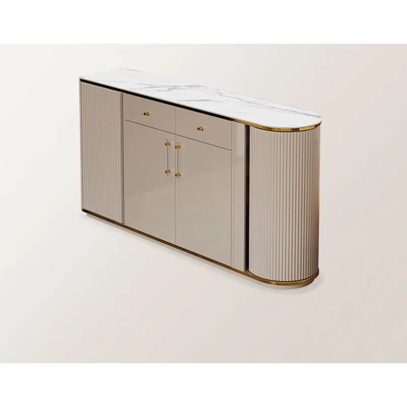 Living room partition double-sided shoe cabinet home interior light luxury high-end sense of interior minimalist revolving entra