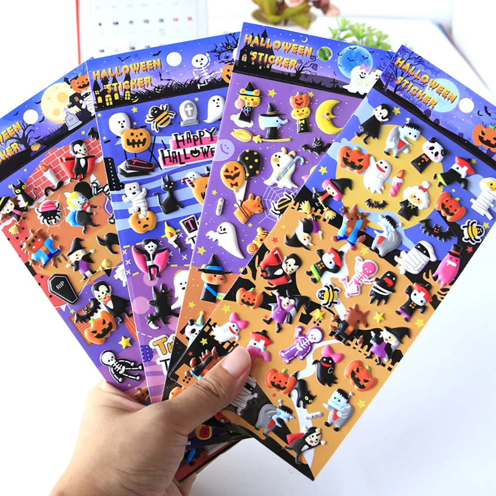 Halloween 3D stickers, DIY cartoon Handmade Decoration stickers, Photo Album Mobile Material Decoration Gift stickers