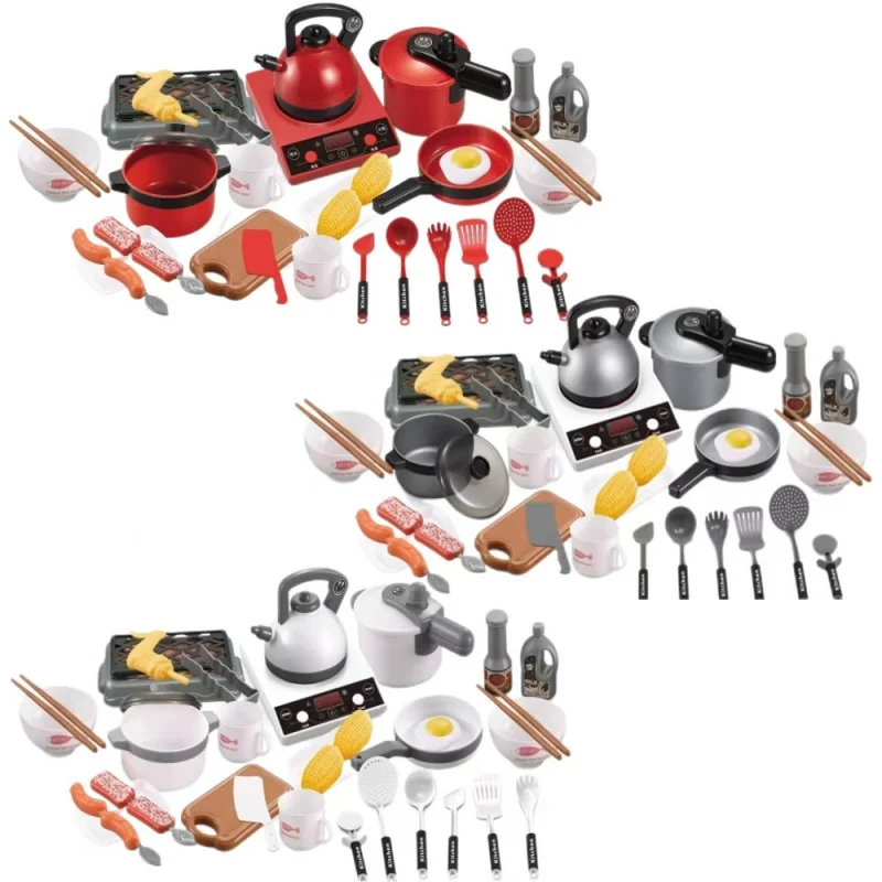 

Детский игровой домик, имитация кухонной посуды, индукционная плита, игрушки, набор для приготовления пищи, интерактивный подарок на день рождения для мальчиков и девочек