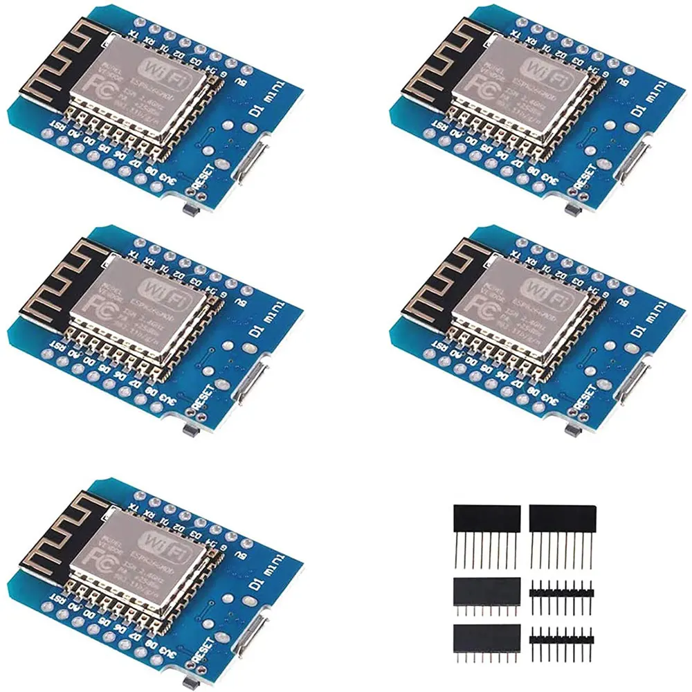 

5 PCS ESP8266 ESP-12 ESP-12F NodeMcu Mini D1 Module WeMos Lua WiFi Internet Development Board Base on ESP8266 for Arduino