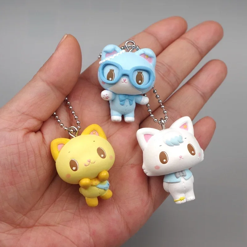 Cinnamorolles Dessertes Series Cat DIY Materials Figures Peripheral Products Model Pendant Key Chain