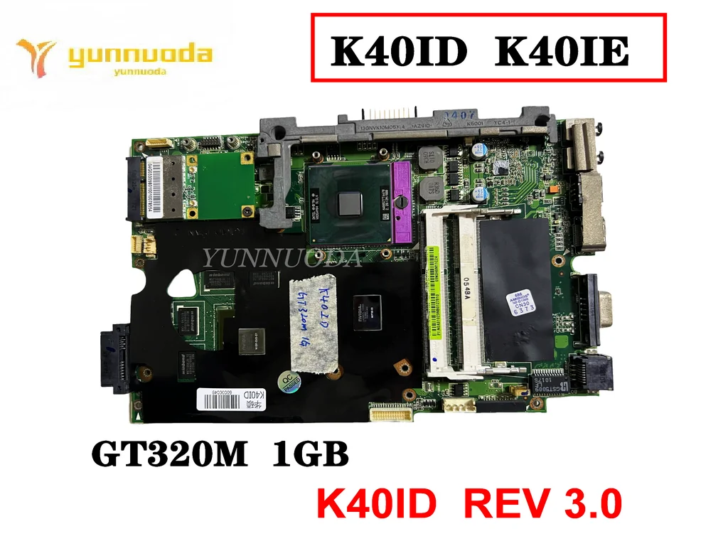 Original For ASUS K40ID K40IE  Laptop  Motherboard GT320M  1GB  K40ID  REV 3.0  Tested Good Free Shipping