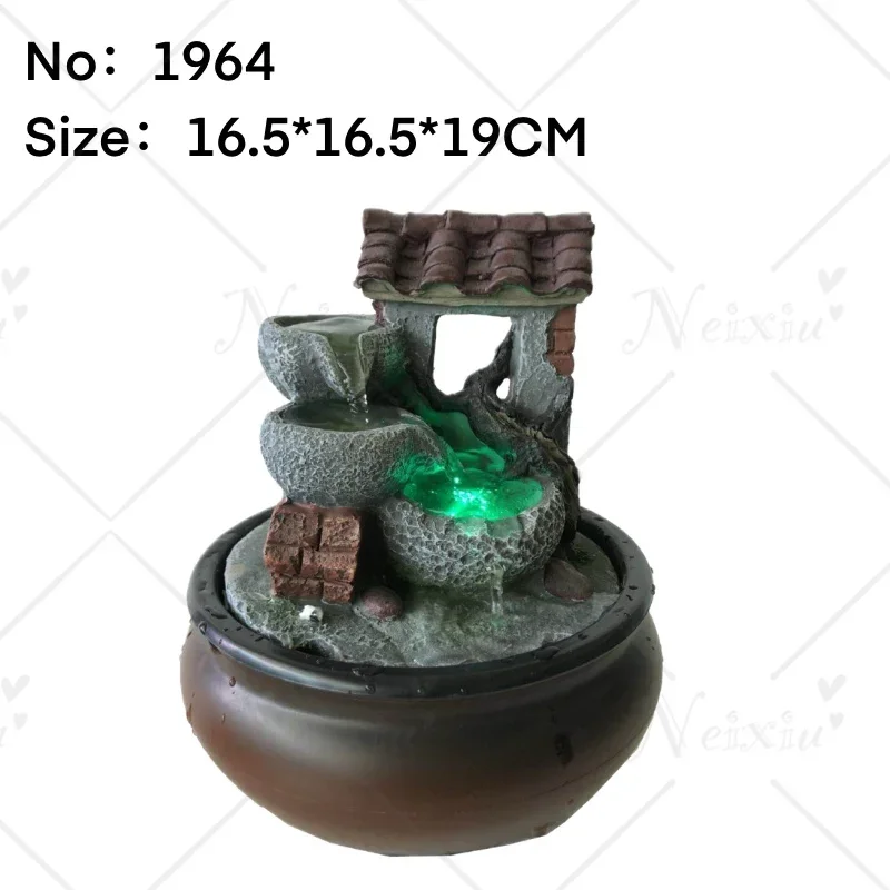 3-Tier Meditation Water Fountain with LED Lights - Indoor/Outdoor Decorative Zen Waterfall for Kitchen, Living Room, or Office