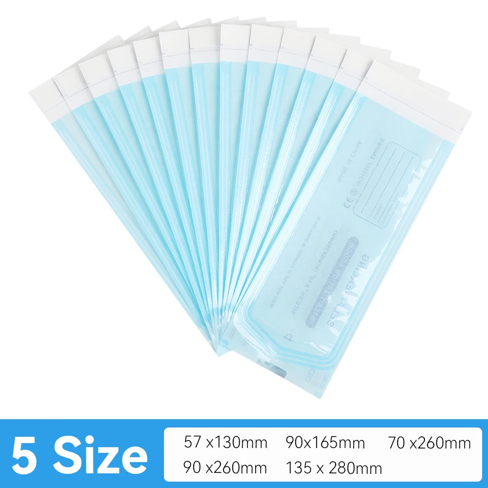 10/20PCS Disposable Self-sealing Sterilization Pouches Bag 5 Sizes Tattoo Art Accessories Supplies Self-adhesive Clean Bags