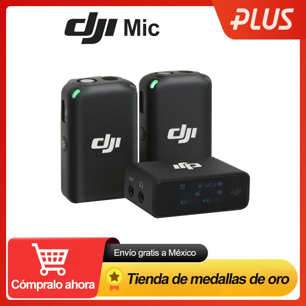 Беспроводной микрофон DJI Mic, профессиональный Фотофон, дальность передачи 250 м, двухканальные аксессуары для фотосъемки