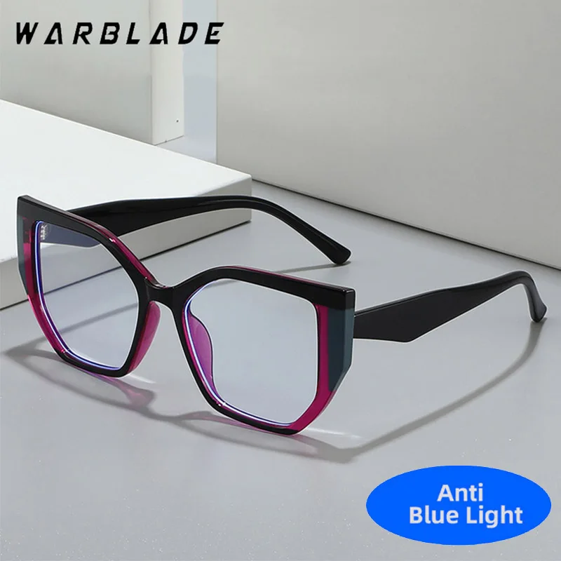 

New Fashion TR90 Anti-blue Light Glasses Cat's Eye Optical Lenses Frame Woman Glasses For Women Men Computer Glasses Vision Care