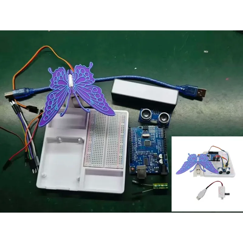 Servo control human body induction butterfly electronic hardware mechanical butterfly microcontroller development stm32
