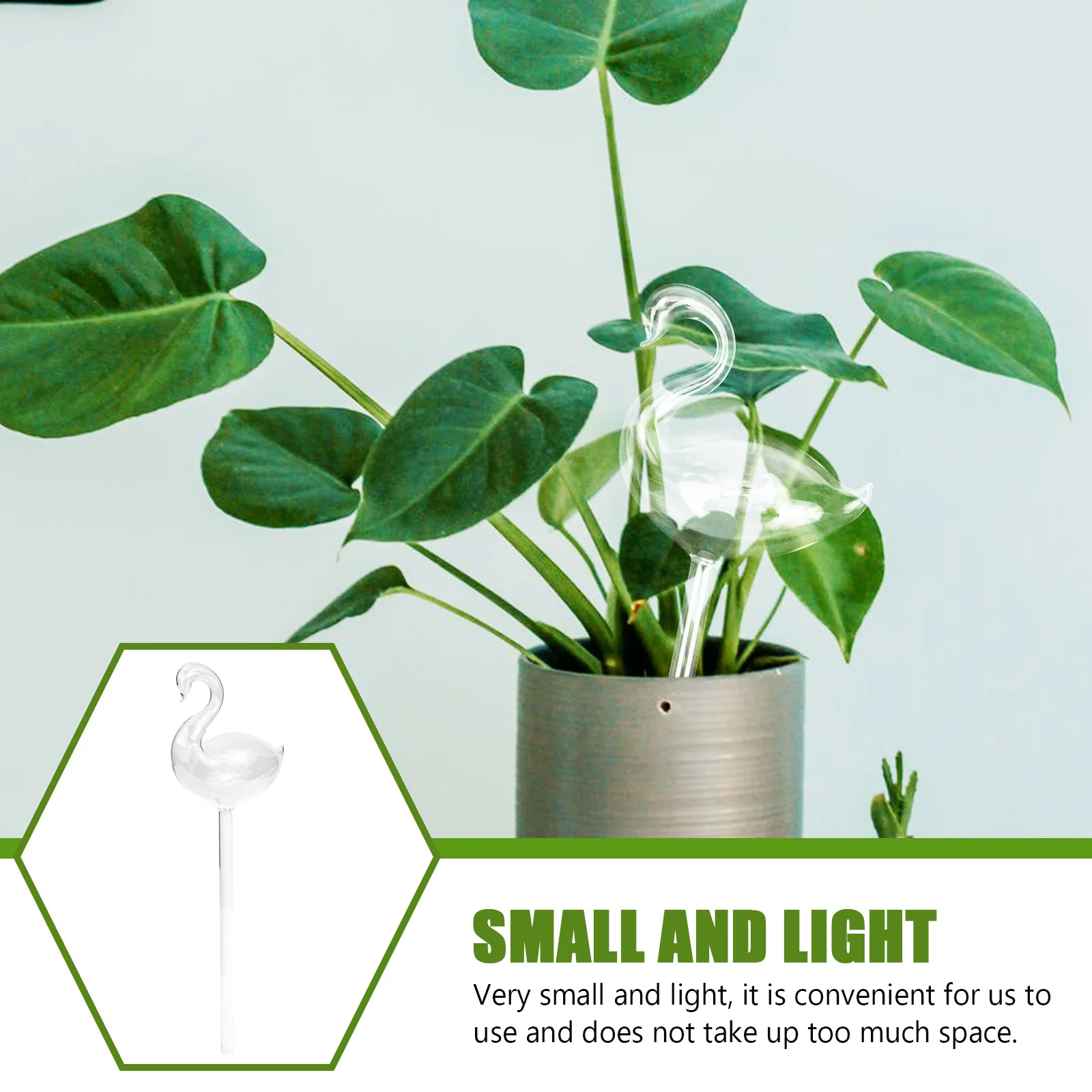 

Swan Shape Automatic Plant Watering Device Transparent Glass Self Watering Bulb Plant Care Tool Ball Shape Self-Watering Bulb