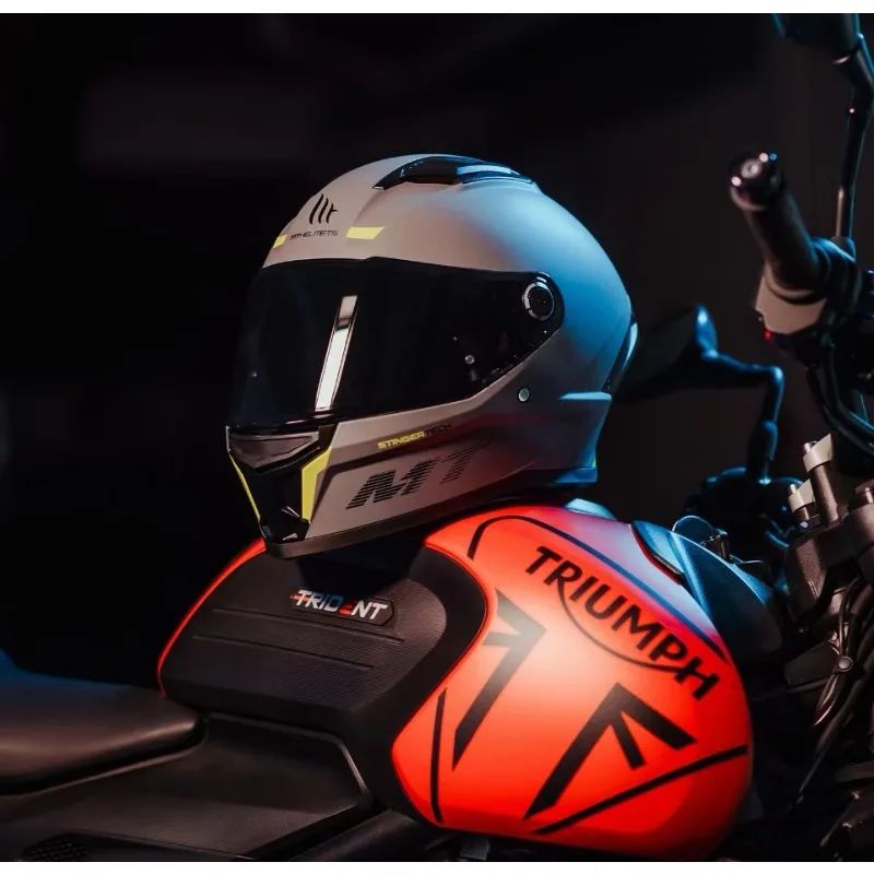 

Motorcycle Helmet Spanish MT Stinger 2 ECE DOT Certification Full face Dual Lens Capacete Casco para moto Racing Capacetes moto