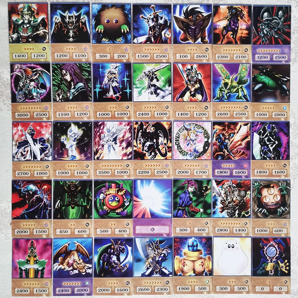 100 Stück Yu-Gi-Oh Anime-Stil Karten Blue Eyes Dark Magician Exodia Obelisk Slifer Ra Yugioh DM Klassische Proxy DIY Karten Geschenk – Detail 13