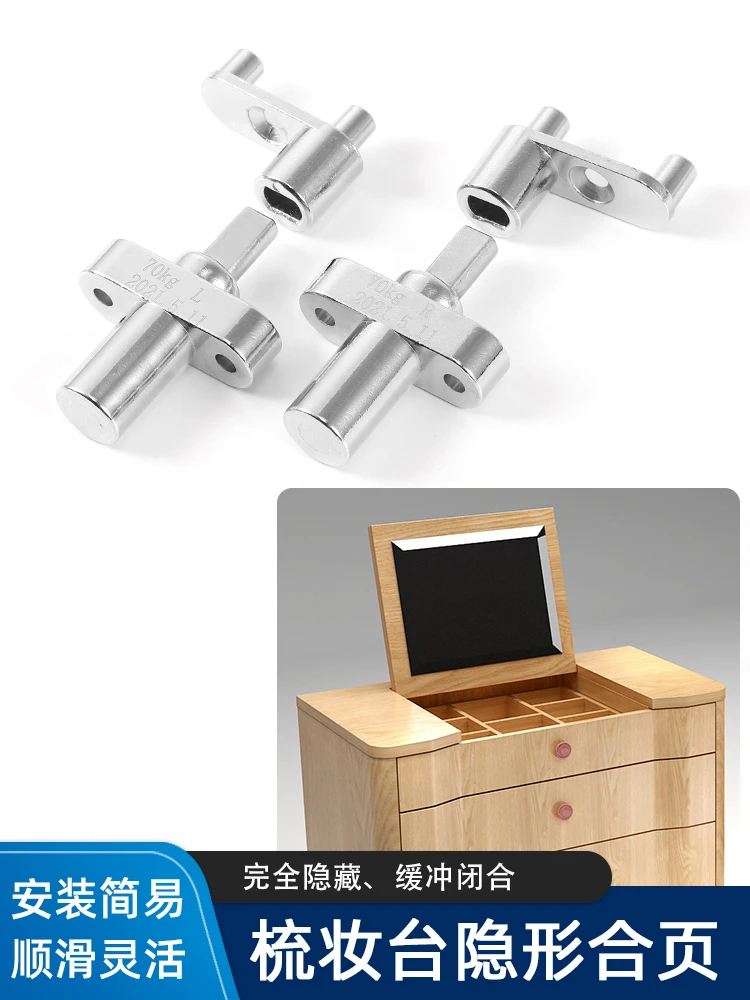 Dresser Flip-up Invisible Hinge Furniture Cabinet Door Flip-down Damping Buffers Hidden Heavy Hinge Hardware Accessories