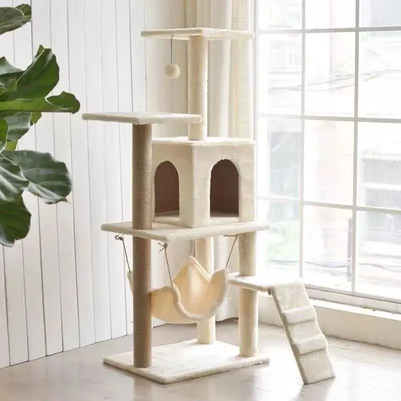 

Pet Accessories Tower Cat Tree House Toys Cat Climbing Frame Scratch Board Play Sleep Diving Platform Products Cat Furniture