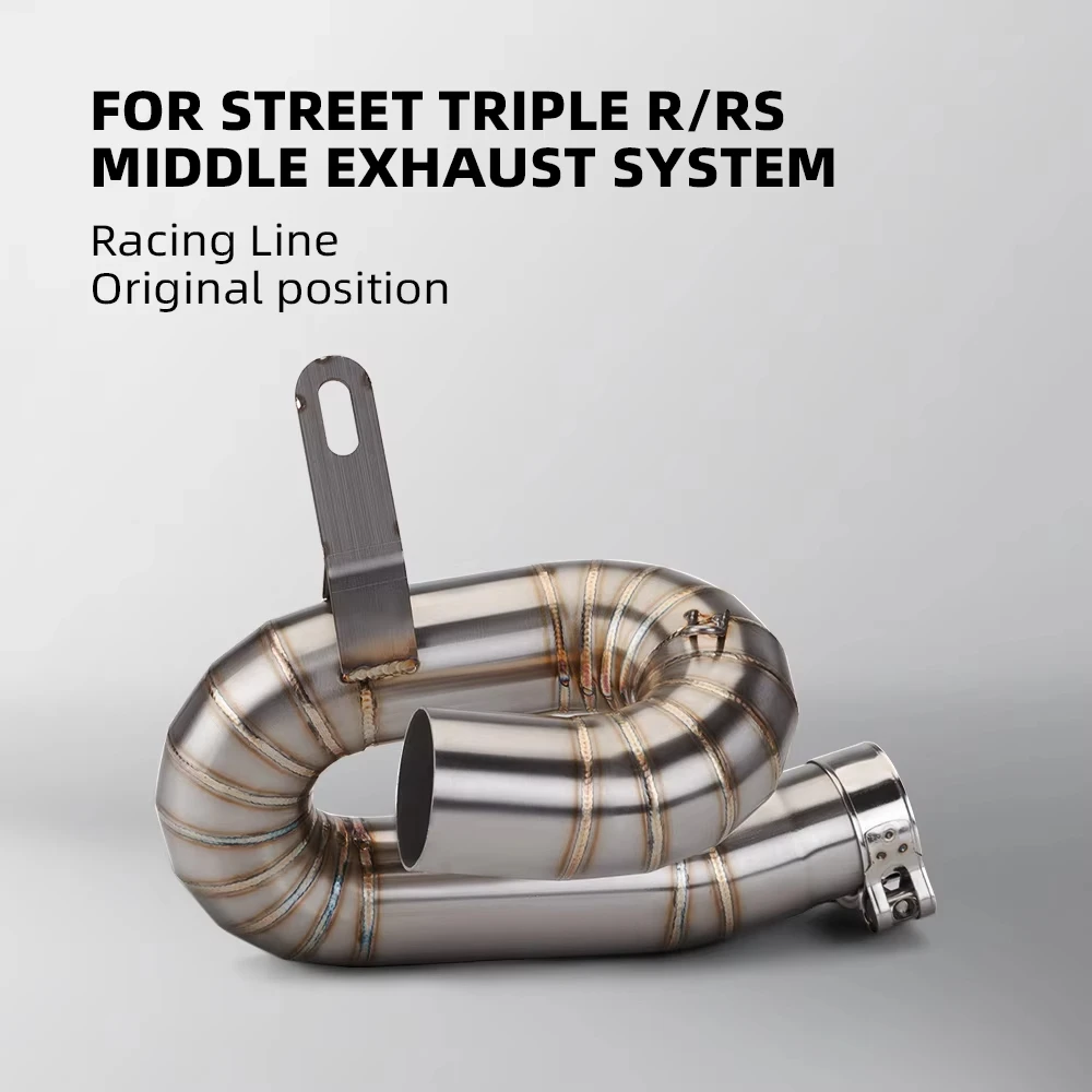

modified connection pipe, motorcycle exhaust silencer, Mid Link Pipe motorcycle exhaust,Triumph Street Triple 765 S R RS 17-24