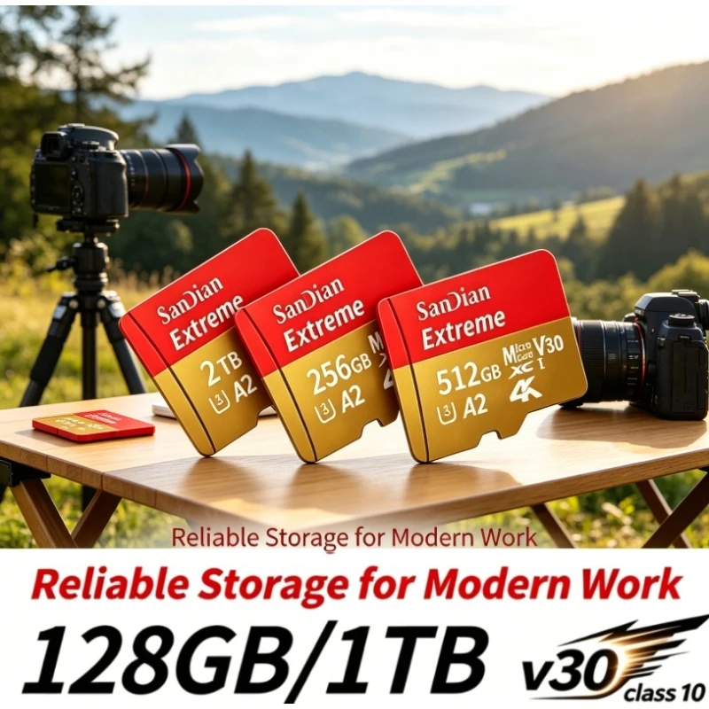 

128GB 256GB 512GB 1TB, High Speed Ultra Micro TF/SD Card – Original U3 4K V30 A2 Class 10 UHS-1 Flash Memory for Phone Camera