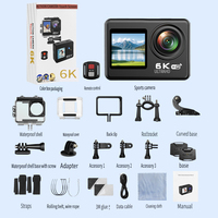6K dual-screen touch action camera EIS stabilization, Sony lens remote version, suitable for sports and adventure