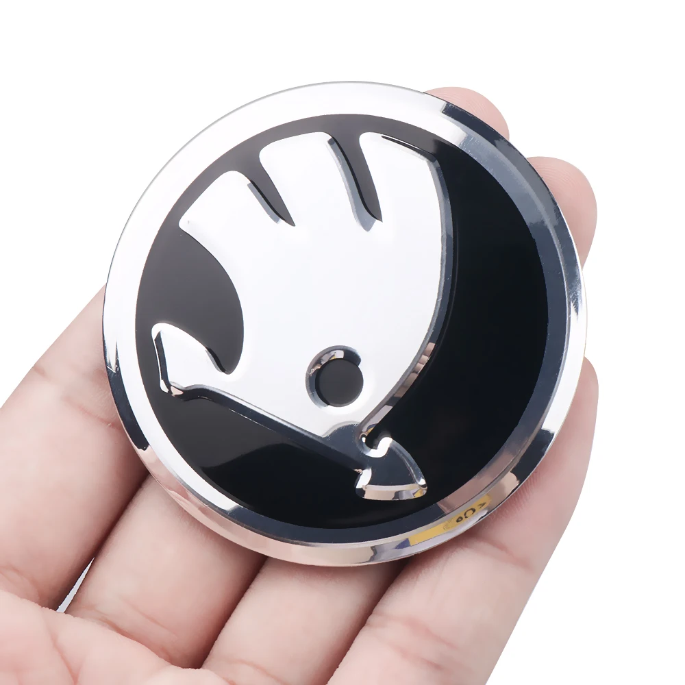 4 Stück 56MM Auto Aluminium Logo Radnabenkappen Aufkleber für Skoda Octavia A5 3 2 VRS Vision Kodiaq Rapid Fabia VII Superb RS – Detail 5