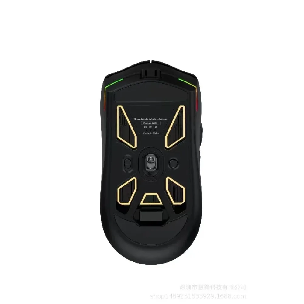 YANFU Programmable 58g Lightweight PAW3395 Tri-mode Gaming Mouse Wired 2.4G 26000DPI Bluetooth Optical Ergonomic Office Wireless