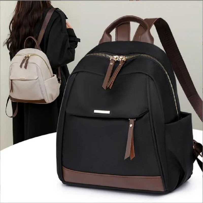 

Korean New Fashion Waterproof Oxford Shell Backpack Women Large Capacity Travel Shoulder Bags School Bag Casual Knapsack Totes