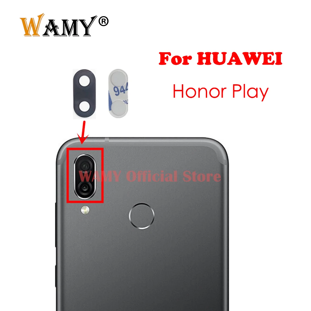 1-5pcs Rear Back Camera Glass Lens Replacement for Huawei Honor Play Repair Parts With Glue