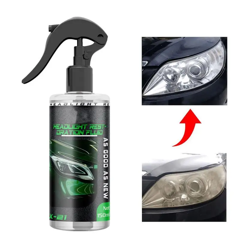 

Headlight Cleaner And Restorer 150ml Repair Spray Liquid For Headlight Restoration Headlamp Restoration Solution Car Headlight