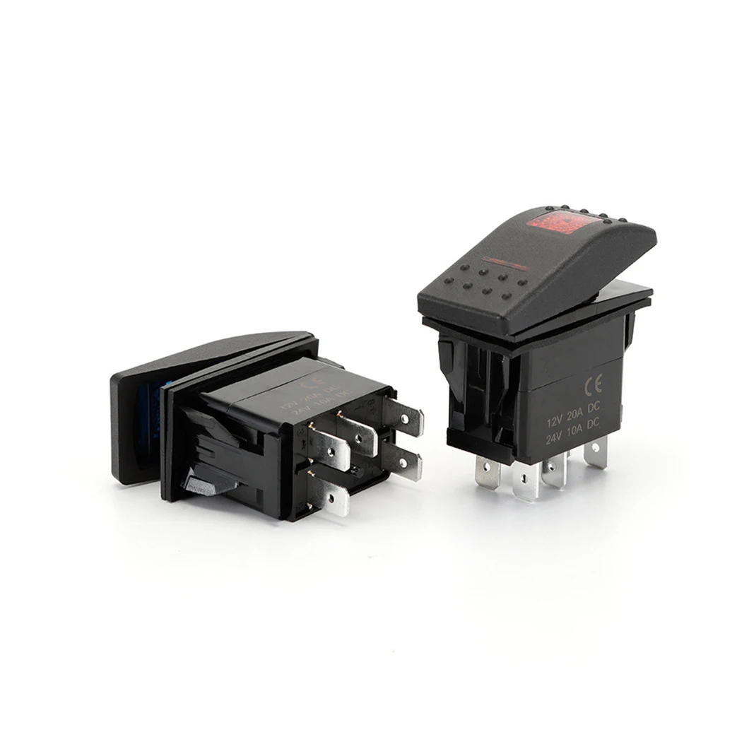 ABILKEEN-KCD2 Plastic Rocker Marine Switch, On-Off Trava Toggle Switch, Interruptor de Modificação do Carro com LED Iluminar