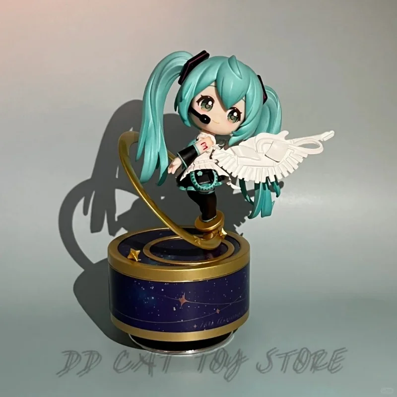 Genuine Qingcang Hatsune Miku Q Edition Music Box Manual 16th Anniversary Anime Peripheral Ornaments  Miku Desk Decor Xmas Gift