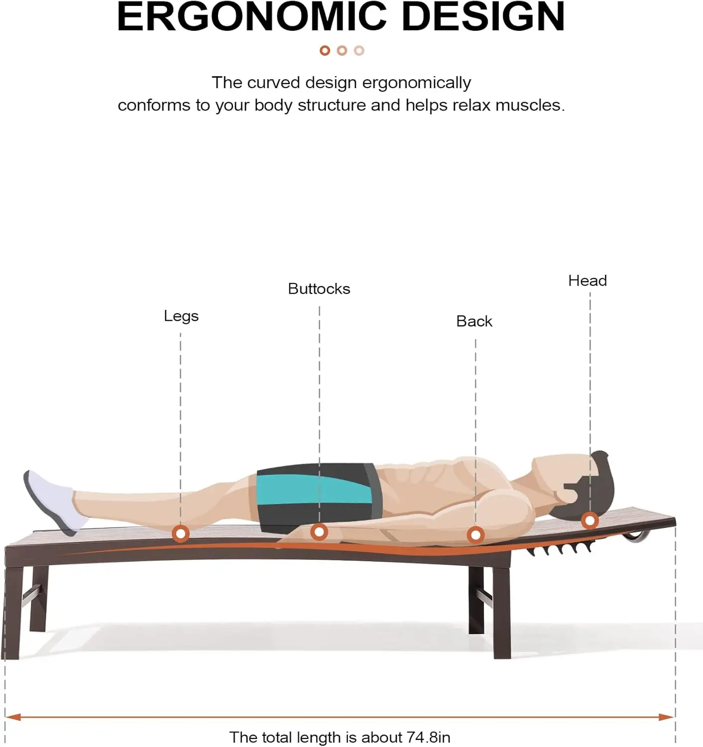 Producten Aluminium Verstelbare Chaise Lounge Stoel Buiten Vijf Standen Fauteuil, Gebogen Ontwerp, Alle Weersomstandigheden Voor Patio, Strand, Ya