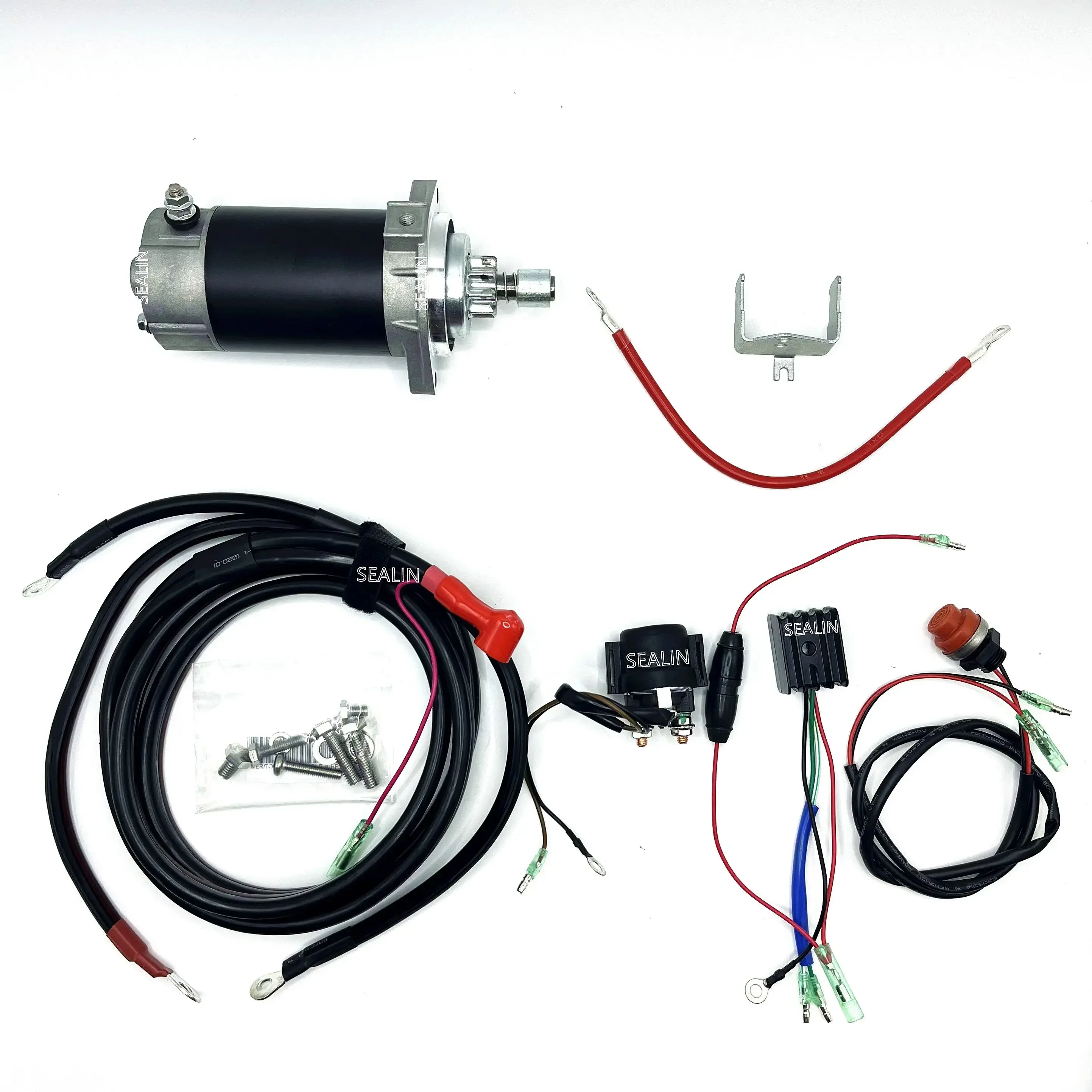 

Electric Start Conversion Kit for Outboard Motor Starter Relay Rectifier 804056A1 Mercury Tohatsu 2 Stroke 40hp 3 Cylinder