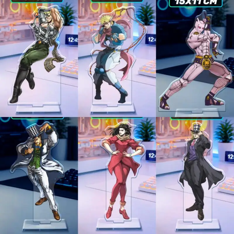 

15Cm Anime Acrylic Standee for Steel Ball Run Rudol Von Stroheim Caesar Anthonio Zeppeli Lisa Lisa Humanoid Desktop Ornament