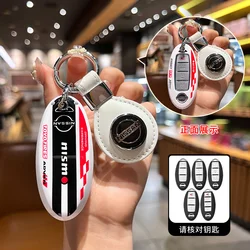 ABS Baking Paint Style Car Remote Key Case Cover Shell for Nissan Nismo Logo Qashqai J11 Teana Altima Ariya Juke Murano Micra