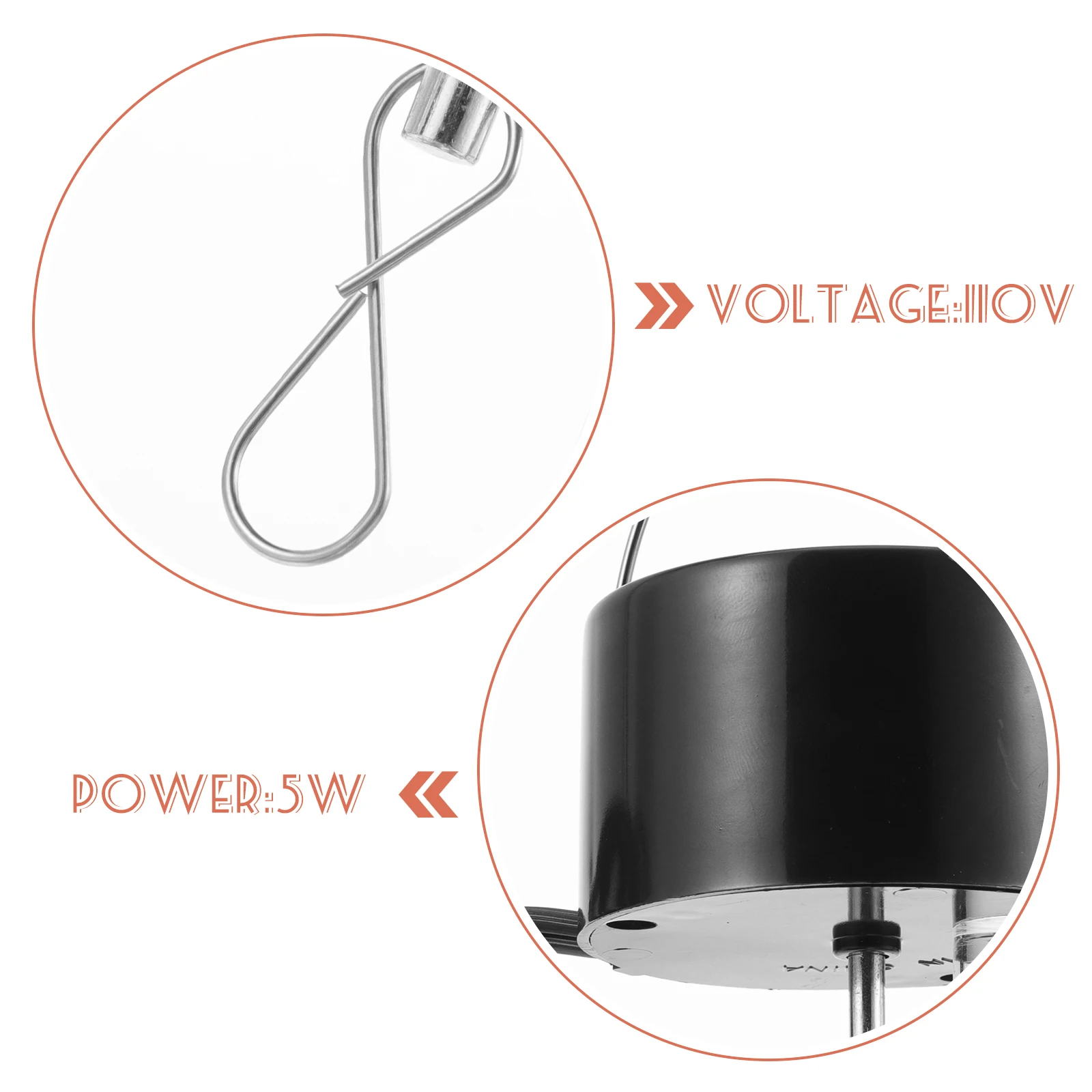 

Electric Motor for Hanging Wind Chime Spinner Heavy Duty Rotating Craft Replacement Fittings Garden Lawn Porch Decoration
