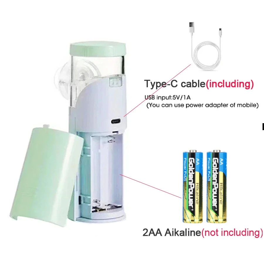Mini Medical Nebulizer Handheld Nebulizers Ultrasonic Atomizers Portable Mute Asthma Inhaler for Adults Children Nebulizador