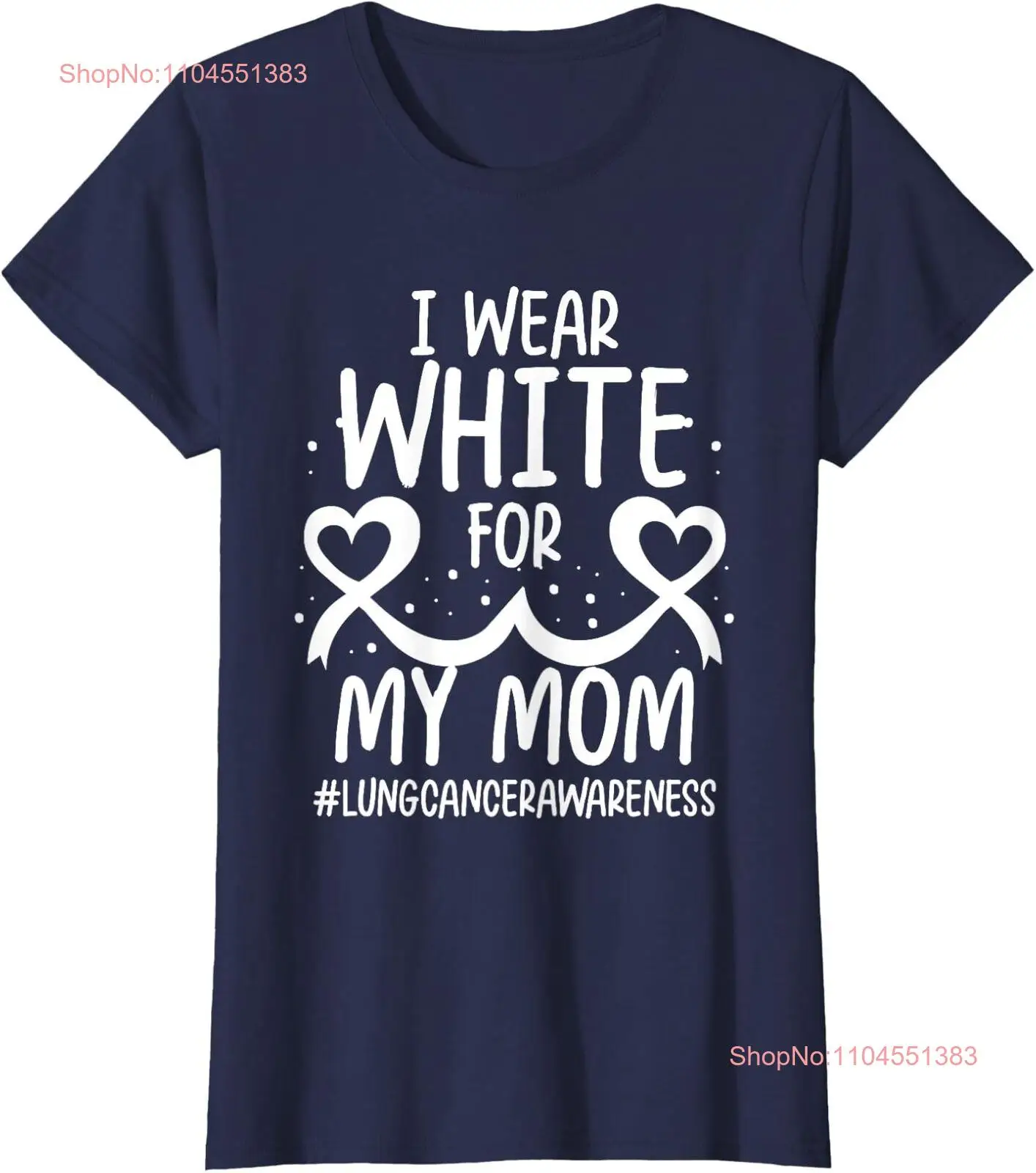 

Wear White For Lung Cancer Awareness November Ladies' Crewneck T-Shirt