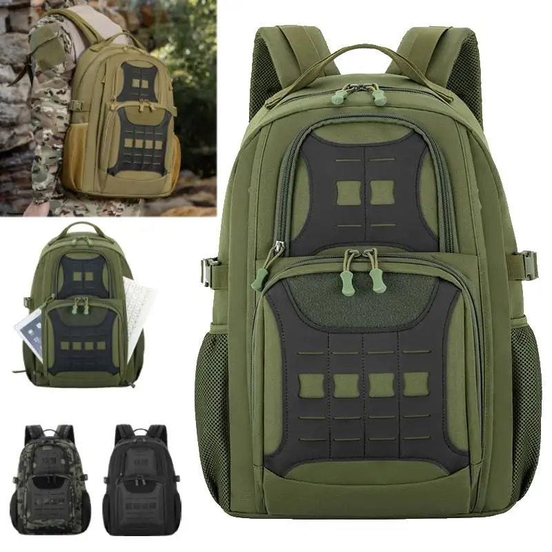 

Men's Tactical Camping Backpack Travel Supplies Molle Bag Outdoor Climbing Hiking Rucksack Large Sport Hunting Training Knapsack