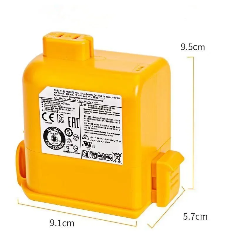 Nuovo di zecca. Per LG A9 A905M A907GMS A905RM A958SA A9PLUS A9EAC63758601 A9M A9MAX A9N A9Plus. Batteria per aspirapolvere