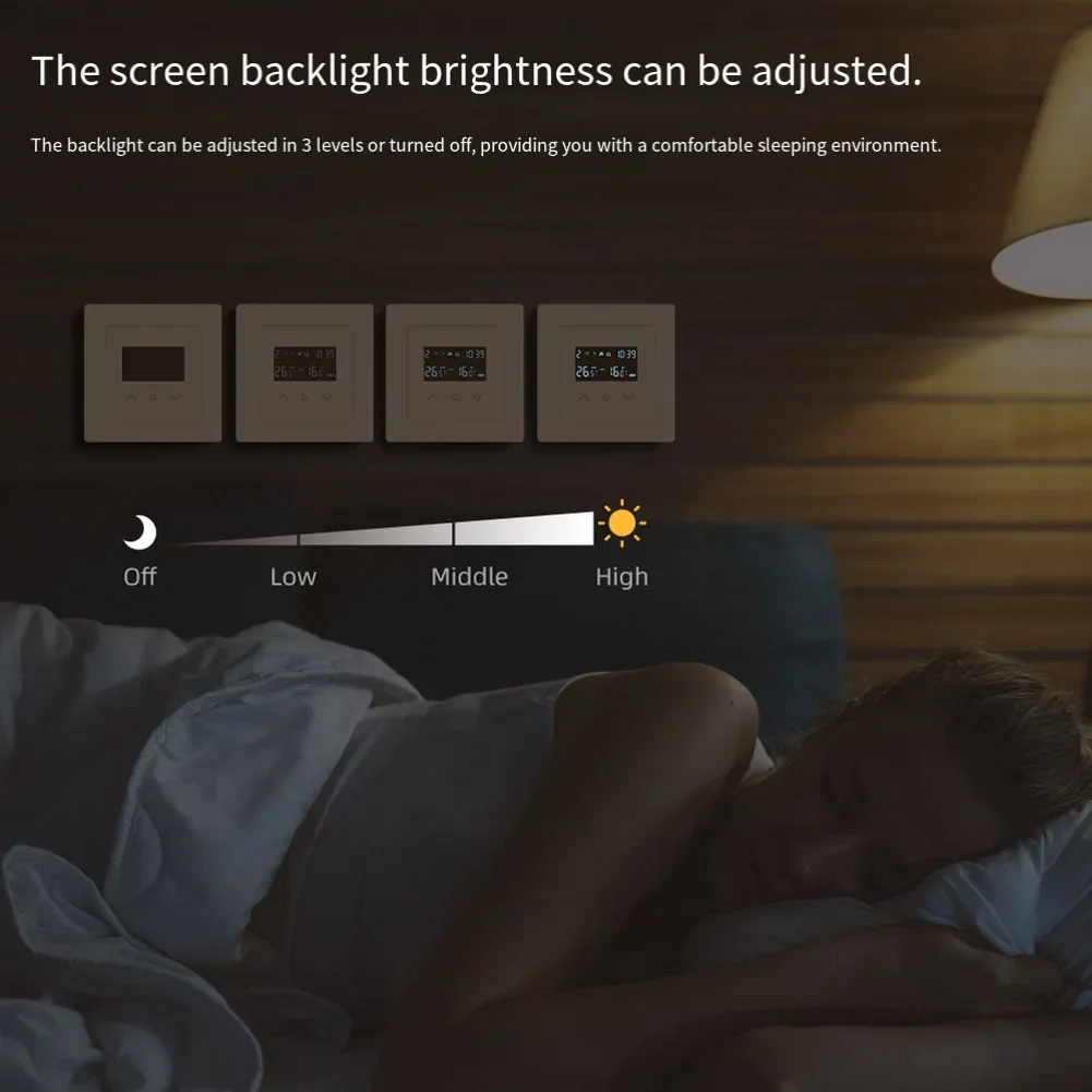 

Умный термостат для Tuya WiFi, переключатель контроля температуры с замком от детей для подогрева пола и настенных котлов