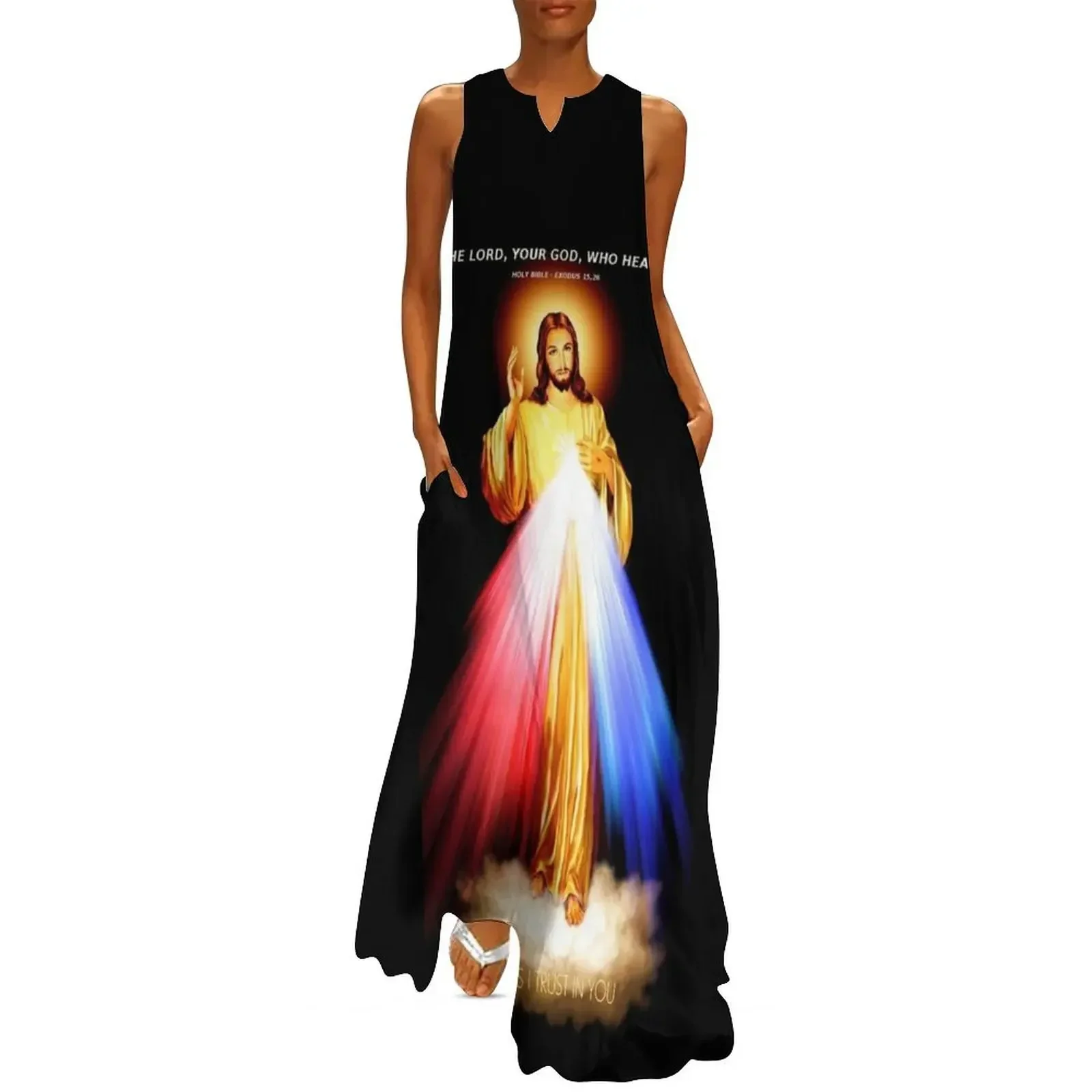 

Divine Mercy Lord Jesus I trust in you Long Dress women's evening dress 2025 beach dress women elegant luxury