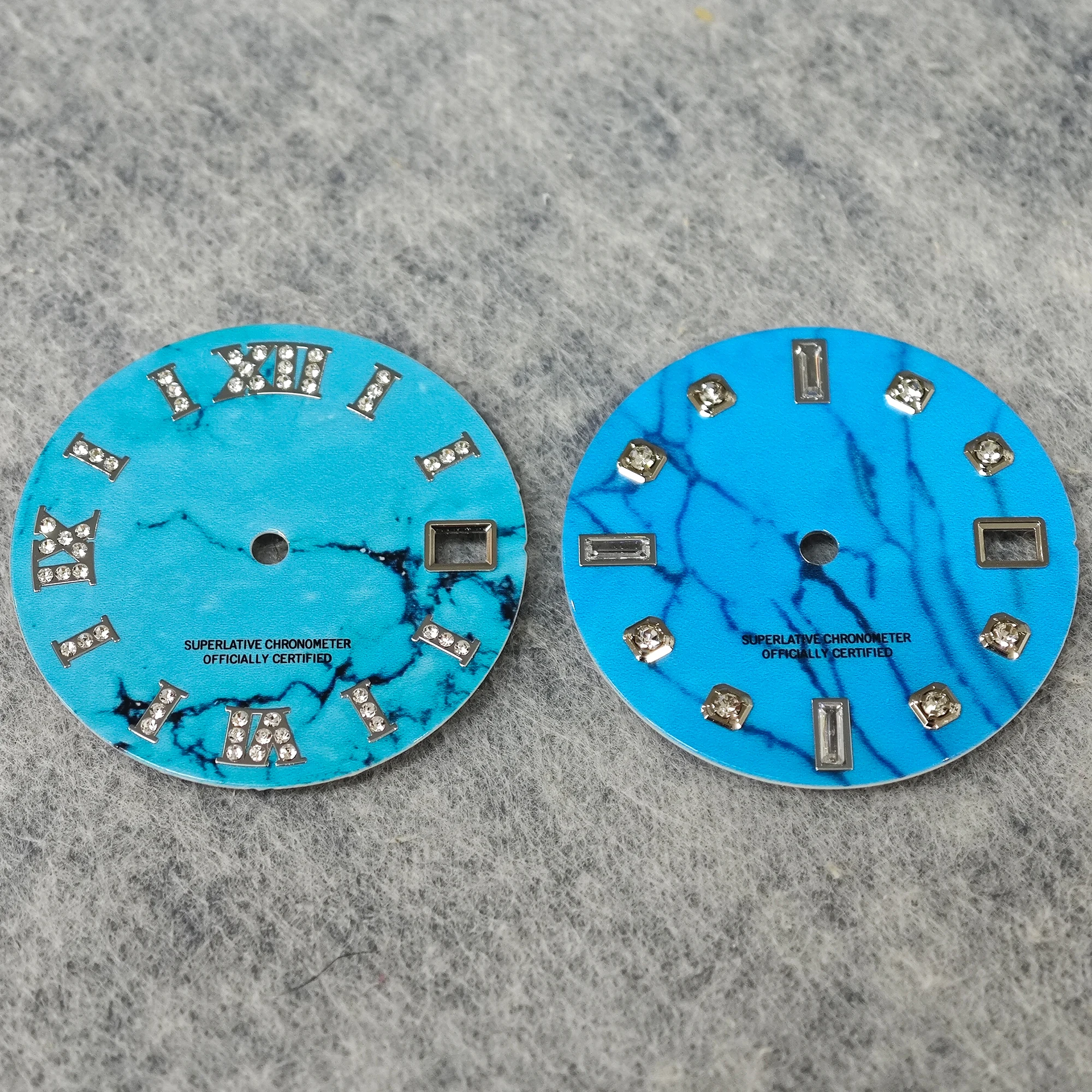 NH35 Dial 28.5mm New Marble Pattern Enamel Dial High-Quality Watch Accessory for NH Series Movements Custom Logo Available