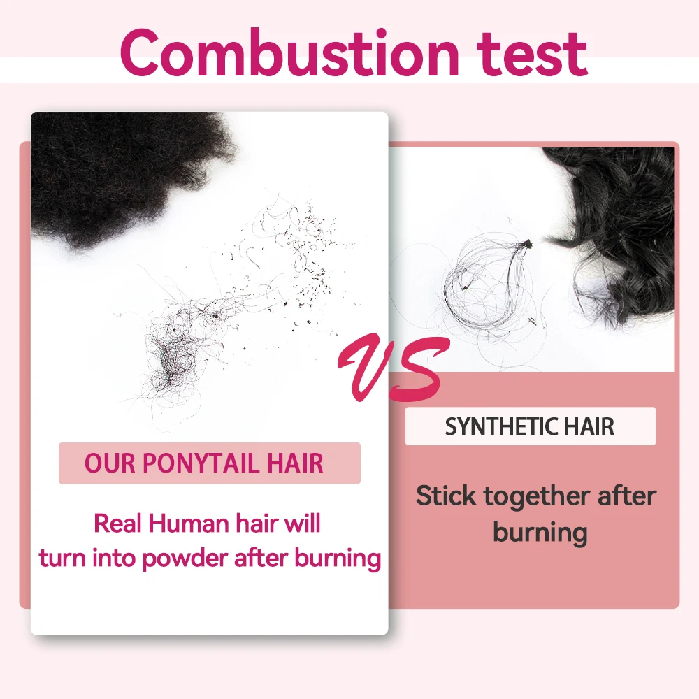 Afro kinky encaracolado rabo de cavalo extensões de cabelo humano pães chignon afro puff cordão encaracolado rabo de cavalo remy cabelo humano para preto