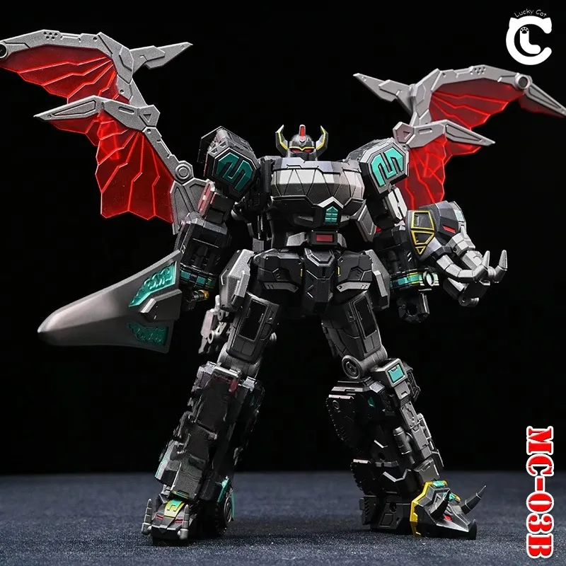 Chat porte-bonheur Dino Megazord MC03B MC05, poumon Wang Kai Sa, troupe de dinosaure foncé, modèle de jouet de Transformation de Fusion, en Stock
