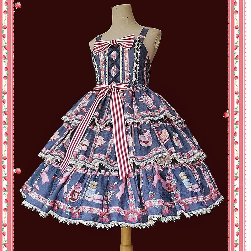 Strawberry Tea Party ~ Słodka, warstwowa sukienka Lolita JSK firmy Infanta